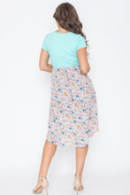 Load image into Gallery viewer, The Suzanne Cap Sleeve Contrast Floral Midi Dress
