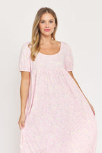 Load image into Gallery viewer, Empire Waist Floral Puff Sleeve Dress
