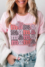 Load image into Gallery viewer, LEOPARD FLORAL MAMA GRAPHIC TEE
