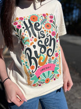 Load image into Gallery viewer, He Is Risen Floral Tee
