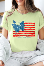 Load image into Gallery viewer, Butterfly USA Flag Graphic T Shirts
