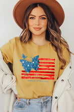 Load image into Gallery viewer, Butterfly USA Flag Graphic T Shirts
