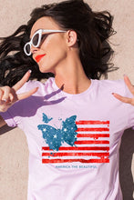 Load image into Gallery viewer, Butterfly USA Flag Graphic T Shirts
