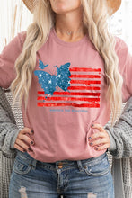 Load image into Gallery viewer, Butterfly USA Flag Graphic T Shirts
