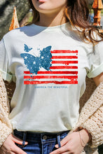 Load image into Gallery viewer, Butterfly USA Flag Graphic T Shirts
