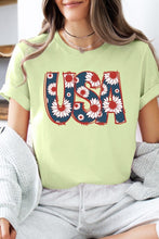 Load image into Gallery viewer, Floral USA  Graphic T Shirts
