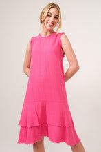 Load image into Gallery viewer, The Jodie Washed Fringe Detail Tiered Dress
