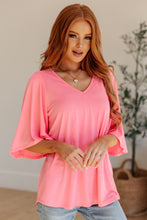 Load image into Gallery viewer, The Shea Blouse in Neon Pink

