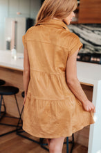 Load image into Gallery viewer, Don&#39;t Hang Up Faux Suede Shirt Dress
