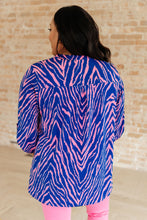 Load image into Gallery viewer, Lizzy Top in Blue Zebra
