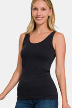 Load image into Gallery viewer, Basic Layering Wide Strap Tank - Black
